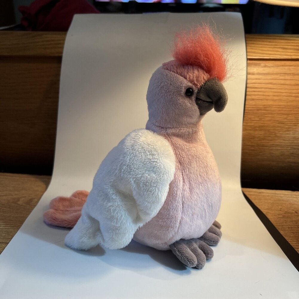 Ganz PINK 8” Plush Cockatoo  Bird Webkinz No Code Cute Clean & Sanitized Sweet